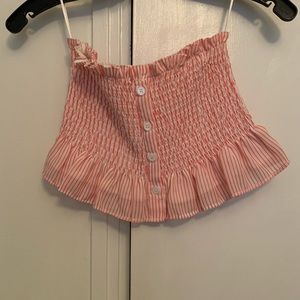 Orange and white crop top